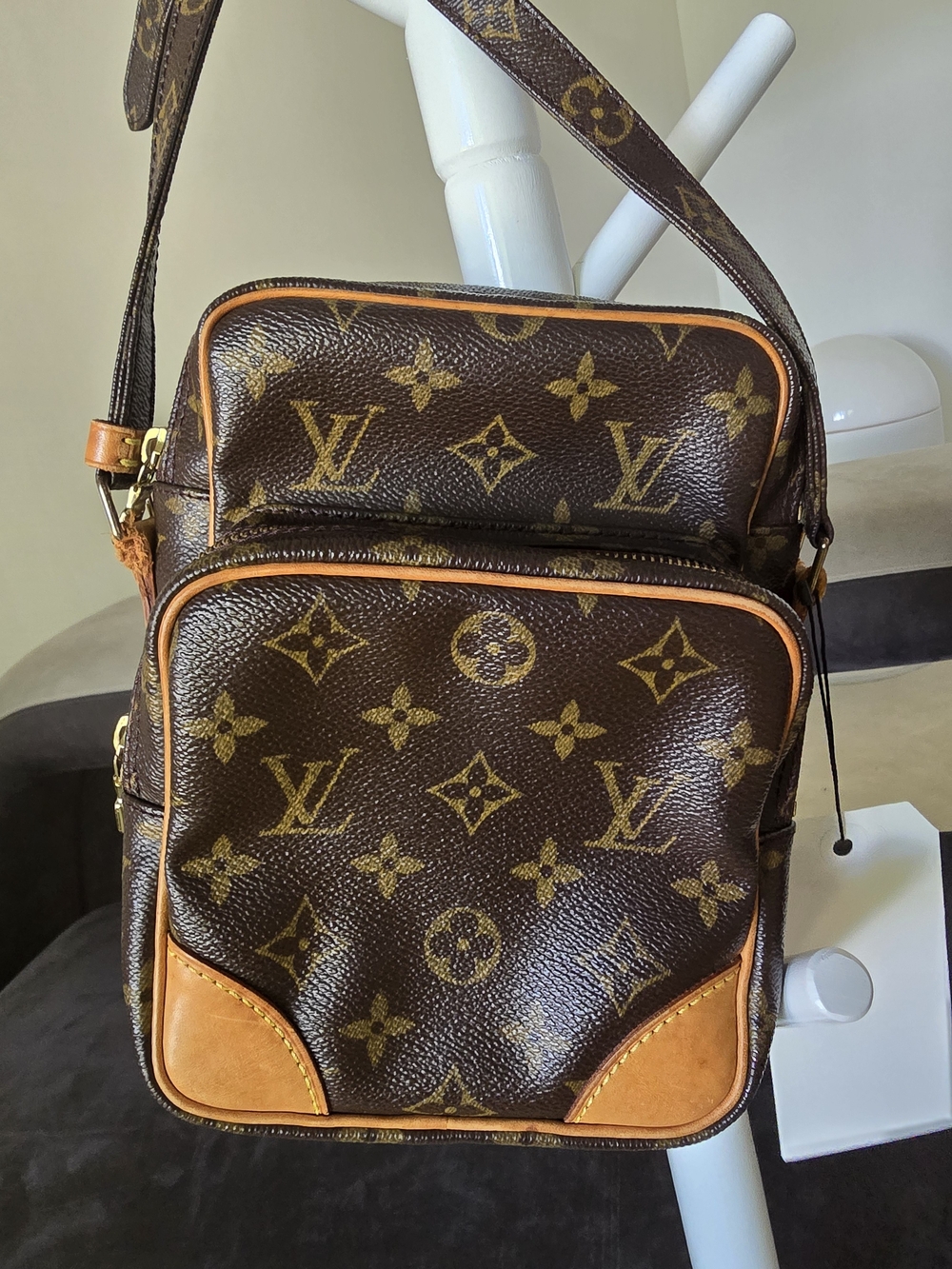 Authentic Louis Vuitton Amazon Crossbody Bag Monogram M45236 CheckCheck COA